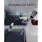 Adsafe Tesla to J1772 Adapter, 60 Amp, 250V Fast Charger, White