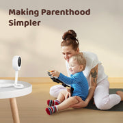 Netvue Peekababy Baby Monitor, 1080p HD Video, Wireless Audio, 4-in-1 Crib Mount, Smart App with Sleep Analysis and Two-Way Talk