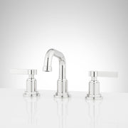 Signature Hardware Greyfield 1.2 GPM Widespread Bathroom Faucet, Chrome, Double Handle, Deck Mounted, Adjustable 6-12 Inch Centers, 955228
