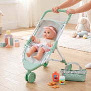 My Sweet Love Doll and Stroller Set, 12-Piece Pink Playset with Baby Doll and Accessories