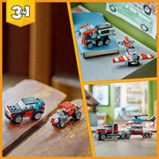 LEGO 6465046 Creator 3 in 1 Flatbed Truck with Helicopter Toy