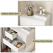 Homfa FMD-127 7 Drawer White Dresser, Modern Nightstand Storage Cabinet Chest of Drawers, White