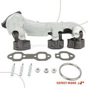 A-Premium APEMD176 Left Side Exhaust Manifold Kit with Gasket and Heat Shield, Cast Iron, Compatible with Chevrolet Silverado 1500, Silverado 1500 Classic, Express 1500 2500, GMC Sierra 1500, Sierra 1500 Classic, Savana 1500 2500, Workhorse FasTrack FT931