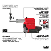 Milwaukee 2915-De M18 Fuel Hammervac 1-1/8