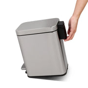 Qualiazero QZ10054 1.3 Gallon Slim Step On Bathroom Trash Can (Twin Pack)