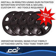 Coast To Coast International Impostor Wheel Skins, 17 Inch, 6 Spoke, Gloss Black, ABS Plastic, Snap-On, Set of 4, Fits 2021-2022 Chevrolet Colorado
