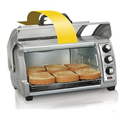 Hamilton Beach 31127 Easy Reach Toaster Oven with Roll-Top Door, Silver