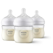Philips AVENT 83273615 Natural Baby Bottle with Natural Response Nipple, Clear, 4oz, 3pk