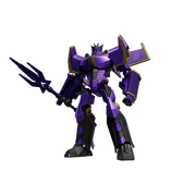 Blokees Transformers Classic Class Megatronus Prime Action Figure, 12.5cm, Purple, 20-Point Articulation, Dual LED Lighting, 107-Piece Model Kit, 71186