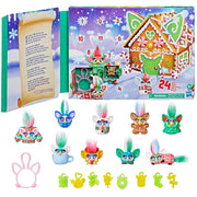 Hasbro Furby Minis Advent Calendar, 24 Days of Holiday Surprises with 9 Collectible Figures, Keychain with 8 Charms, and Stickers, G1647