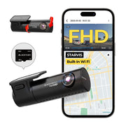 Blackvue DR590X-1CH Plus Dash Cam, Full HD 1080p 60FPS, STARVIS Sensor, Built-In Wi-Fi, Parking Mode with Hardwiring Cable, 32GB Storage