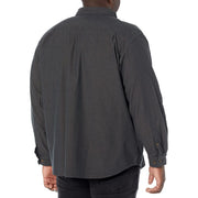 Carhartt Men's Fort Loose Long Sleeve Button-Down Shirt, Black Chambray, 4XL
