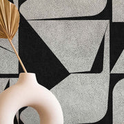 RoomMates Studio Black Caden Peel and Stick Wallpaper, Vinyl, Removable, Washable, 30.75 Sq Ft, WM1295PLS