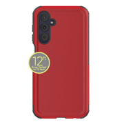 onn. WIARGY100142750 Slim Rugged Phone Case for Samsung Galaxy A25 5G, Red/Gray