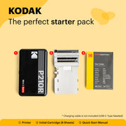 Kodak Mini 2 Retro Portable Photo Printer, 4PASS Dye Sublimation, Bluetooth, Yellow, Includes 8 Sheets, P210RK