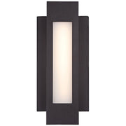 George Kovacs Insert LED Outdoor Wall Sconce, Pebble Bronze, 12 Inch, Dimmable, ADA Compliant, P1230-286-L