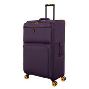 It Luggage Compartment 28in Checked Softside Expandable Spinner, 8 Wheel, Plum Perfect
