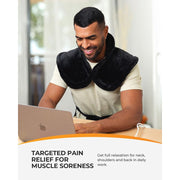 CooCoCo Large Electric Heating Pad, 24x37 in, Six Heat Settings, Three Timer Options, Gray