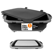 Drip-EZ Barbecue Prep Tub with Cutting Board - XL - Black