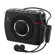 Winbridge S96 Bluetooth Voice Amplifier w/Two Wireless Headset Mic, Small, Black