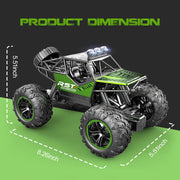 Hot Bee 1:18 Scale Monster Truck Crawler with Rechargeable Batteries, Green