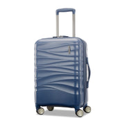 American Tourister Cascade 20-Inch Carry-On Spinner Luggage, Expandable, ABS Hardside Shell, RightHeight Handle, Dual Spinner Wheels, Slate Blue