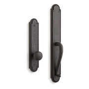 Signature Hardware 441578 Marconi Solid Bronze Full Plate Dummy Door Handleset with Interior Knob