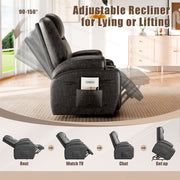 Homall T-LR84LMP0 Power Lift Recliner Chair with Full-Body Massage and Heating, Ergonomic PU Leather, Black