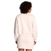 Reebok Women's Squad V-Neck Sweatshirt, Active Fit, Cotton-Polyester Blend, Long Sleeve Pullover, Pumice Stone