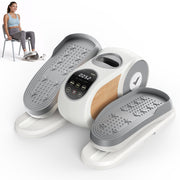 MERACH Under Desk Elliptical Trainer with Adjustable Speed, LED Display, Compact Quiet Design, White