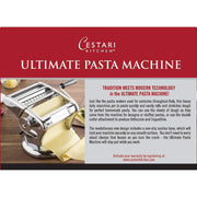 Cestari Stainless Steel Pasta Machine - 150 mm Roller with Patented Suction Base for No-Slip Use, Black