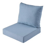 Better Homes & Gardens Outdoor Deep Seat Cushion, 24 x 24 in, 2-Piece Set, Blue, Foam Core, Fade Resistant