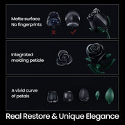 BuildingBoat Rose Flower Bouquet Building Set, Botanical Collection, Black Artificial Flowers, 152pcs, Compatible with Lego, Home Decor
