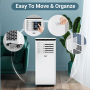 DuraComfort Portable Air Conditioner 8000 BTU, 3-in-1 AC Unit with Dehumidifier and Fan, Remote Control, 24H Timer, for Room up to 200 Sq.Ft