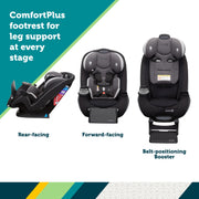 Safety 1st CC292GIN Grow and Go Extend 'n Ride LX All-in-One Convertible Car Seat, Silver Fog