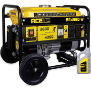 Aceup AG4350W Energy Portable Generator, 7HP 208cc 4-Stroke OHV Engine, 3600 Running Watts, 4350 Peak Watts, 4-Gallon Fuel Tank with Gauge, Wheel Kit