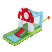 H2OGO! Mushroom Totlot Inflatable Bounce House with Slide, Splash Pool, Basketball Hoop, Indoor Outdoor Playset for Ages 3 and Up