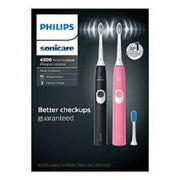 Philips Sonicare ProtectiveClean 4300 Rechargeable Toothbrush, 2 pk. - (pink/black)