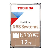 Toshiba N300 Pro Internal Hard Drive, 12TB, 7200 RPM, 512MB Cache, SATA 6.0Gb/s, 3.5-Inch, HDWG51CXZSTB