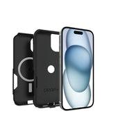 OtterBox Commuter Series Phone Case with MagSafe, Dual-Layer Shock Absorbent Protection, Black, Compatible with Apple iPhone 16e 15 14 13, 77-99665