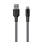 Onn. WIABLK100140707 Braided Sync-and-Charge Cable, 10'