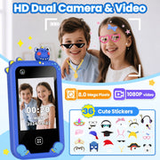 Wuszhor Xa35 Kids Smart Phone, Educational Learning Toy with Touchscreen, Dual HD Cameras, 8GB SD Card