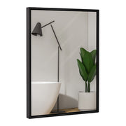 Hamilton Hills Large Modern Black Frame Wall Mirror, 30in x 40in, Rectangle, HH1058