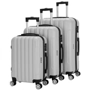 Zimtown 3 Piece Nested Spinner Suitcase Luggage Set, Gray