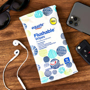 Equate 6498413 Fresh Scent Flushable Wipes Travel Pack, 18 Total Wipes