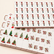Unbranded Pink Christmas-Themed American Mahjong Set, 160-Piece 3-Layer Acrylic Tiles with Portable Storage Bag