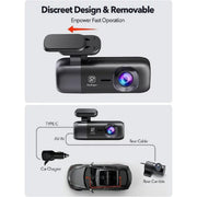 Redtiger 4K Front & 1080P Rear Car Dash Camera With WiFi & GPS