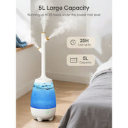 FOHERE JSQ-E50S2 Humidifiers for Bedroom Large Room Home 5L