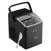 Kenmore Portable Countertop Bullet Ice Maker, 26 lb Daily Output, Fast Ice in 6-7 Minutes, Two Ice Sizes, Self-Cleaning, Black, KKIMTBWM-26B