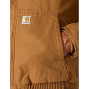 Carhartt Men's Washed Duck Insulated Active Jacket, Brown, X-Large Tall, Hooded, Loose Fit, 104050-BRNXLT